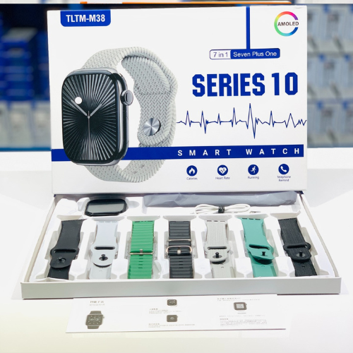 TLTM-M38 Ultra Smart Watch (7-in-1 Straps) – 2.1″ HD Display, Bluetooth Calling, Voice Control | For Men & Women