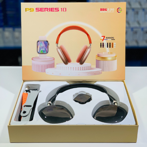 P9 SERIES 10 Headphones with Smart Ultra Watch – 7 Straps | Best Gift for Boys & Girls