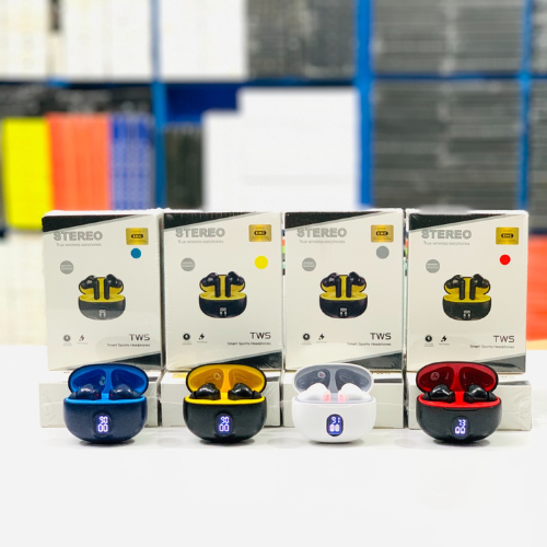 TWS Wireless Earbuds with LED Display – High Bass | ENC Noise Cancellation | HiFi Stereo | Bluetooth 5.3 | Airpods with Mic